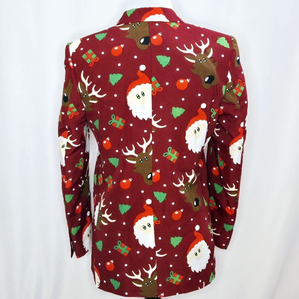 Opposuits Chistmas Christmas Santa Reindeer Suit Jacket Boys Size 12-14Y - Picture 5 of 8